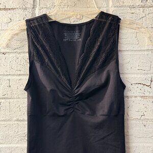 Control It! Black Lace Trim Shapewear Slip Dress Tummy Control 2XL